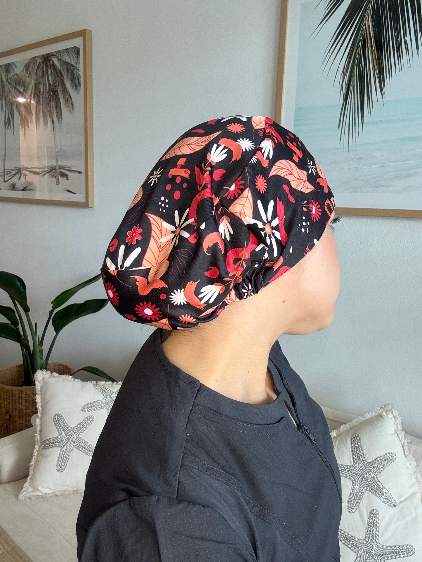 Scrub Hat - Abstracto Red