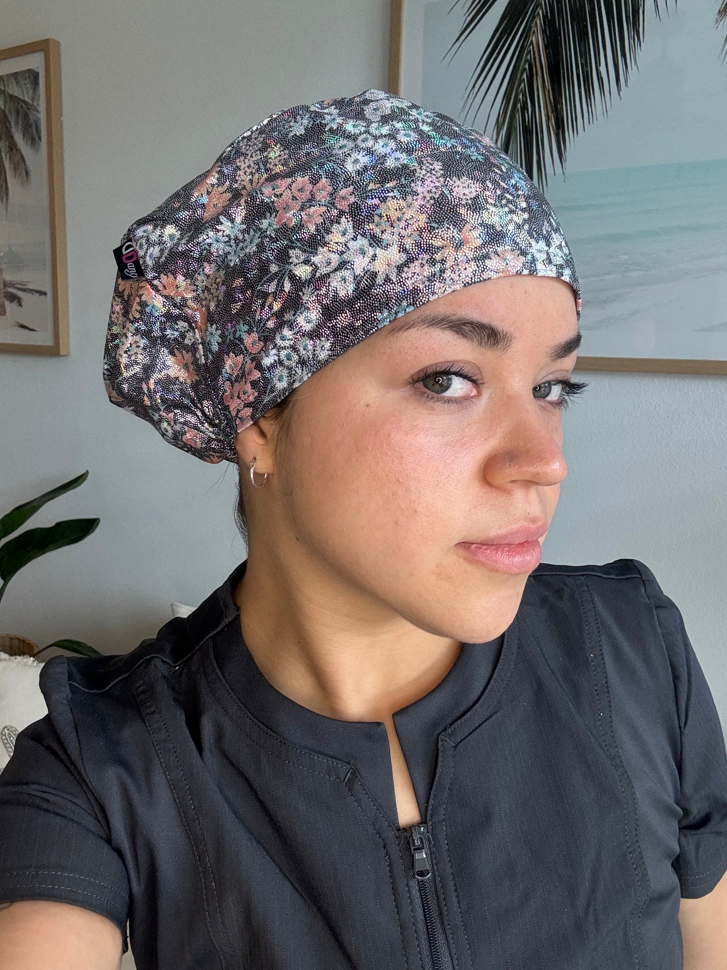 Scrub Hat - Flowers Glow