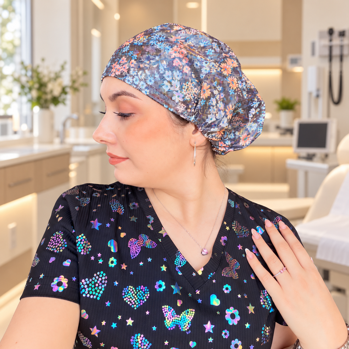 Flowers Glow | Anti-Slip Scrub Cap