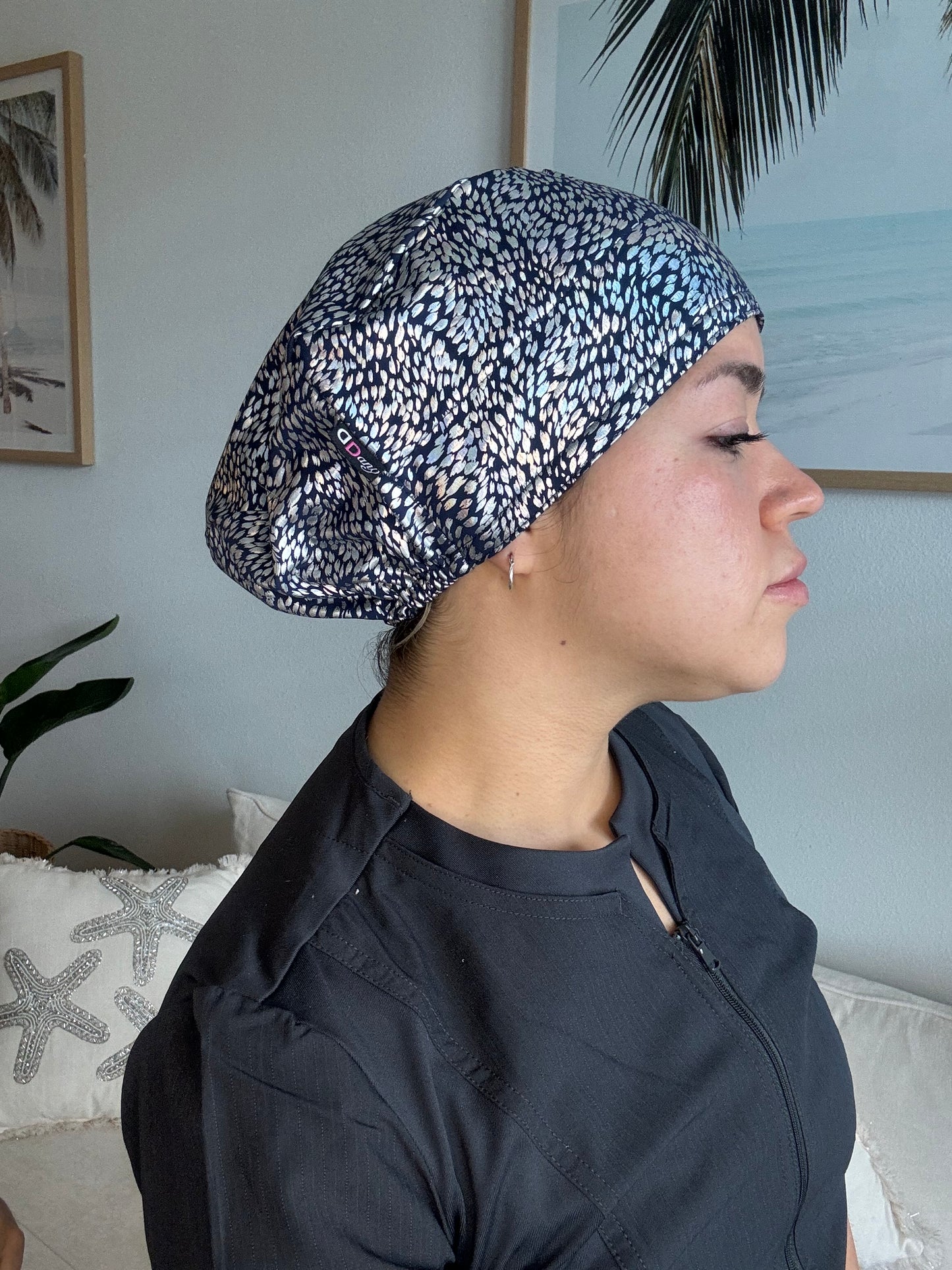 Scrub Hat - Blue Print Glow