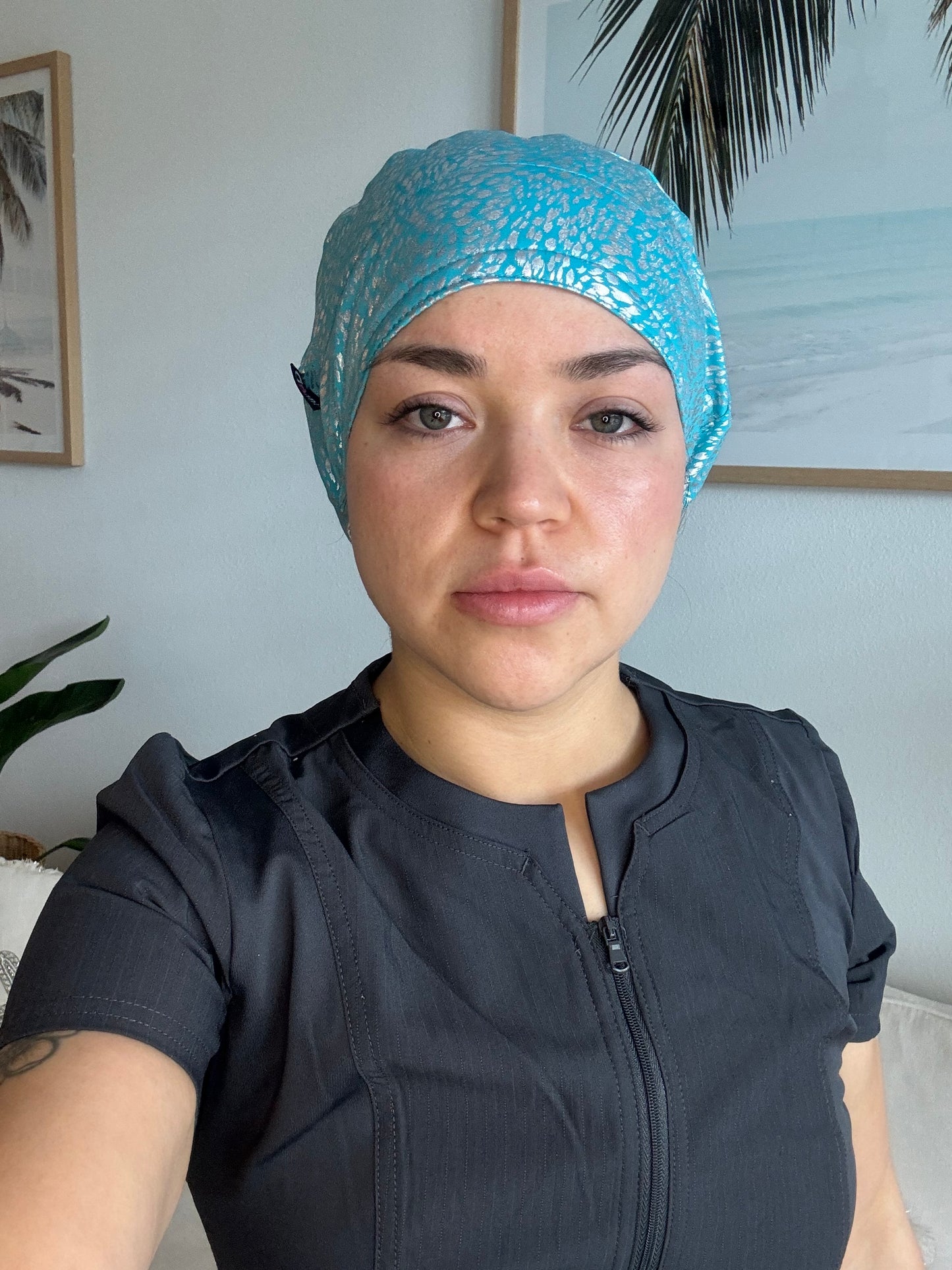 Scrub Hat - Turquoise Glow