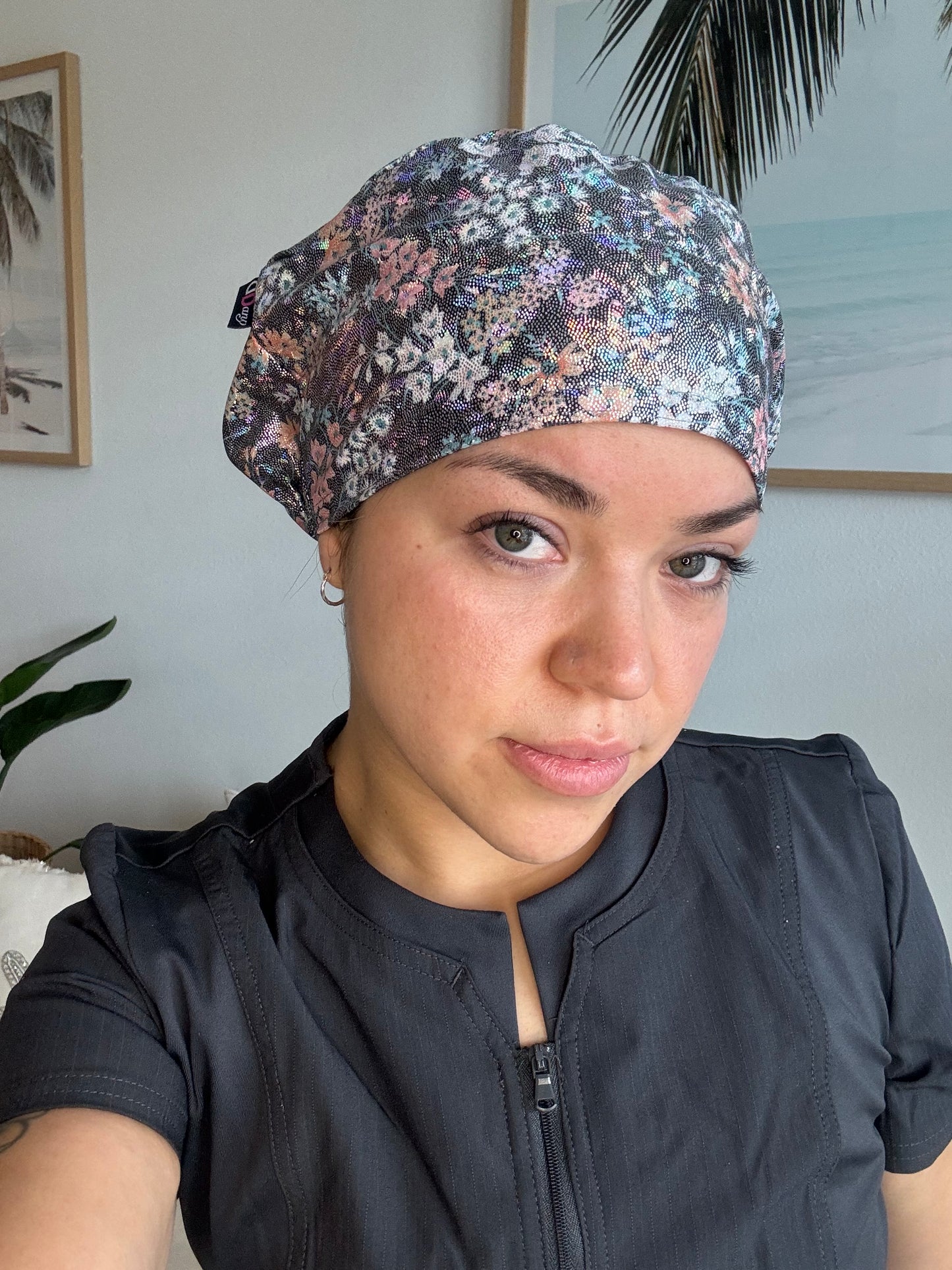 Scrub Hat - Flowers Glow