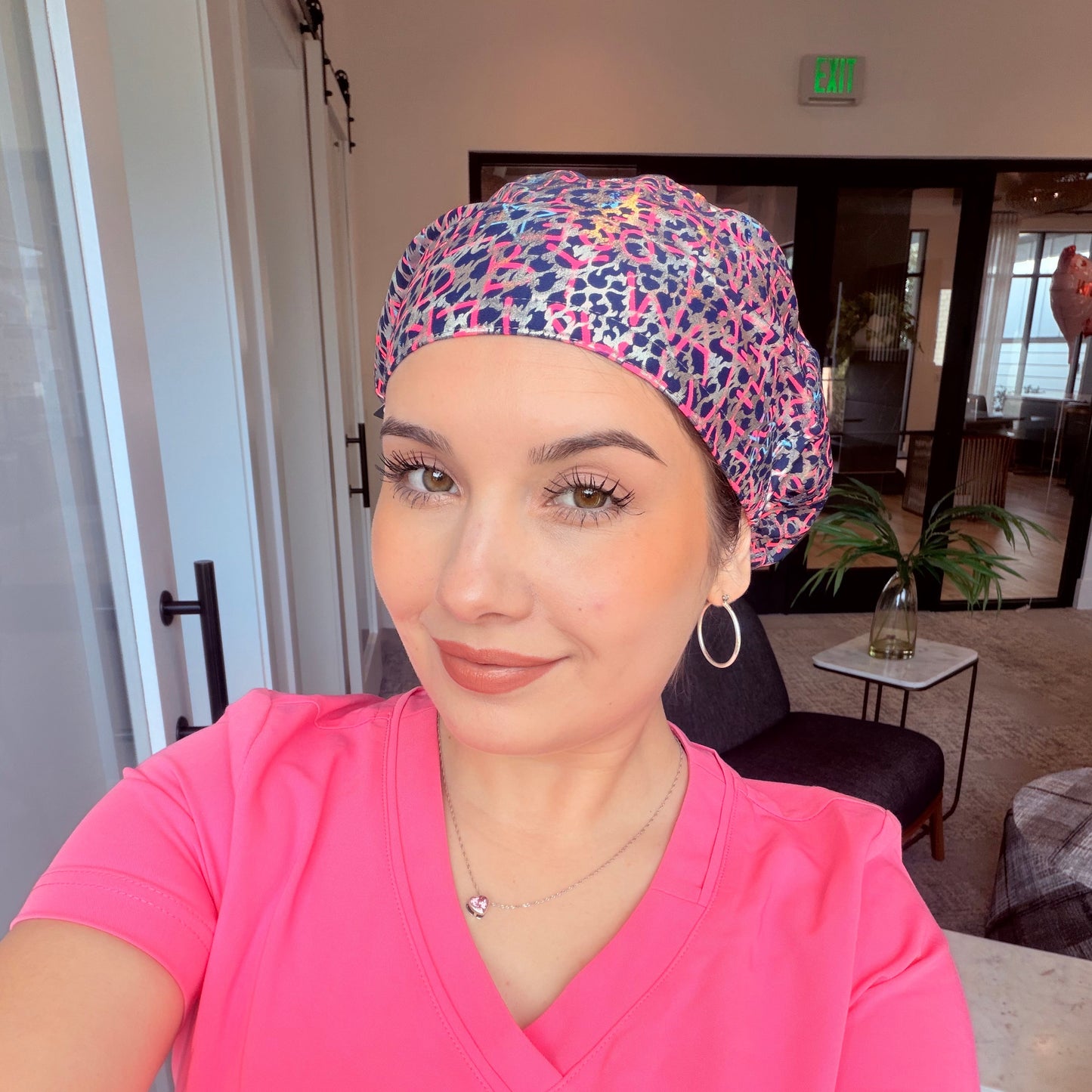 Scrub Hat - Letter Glow