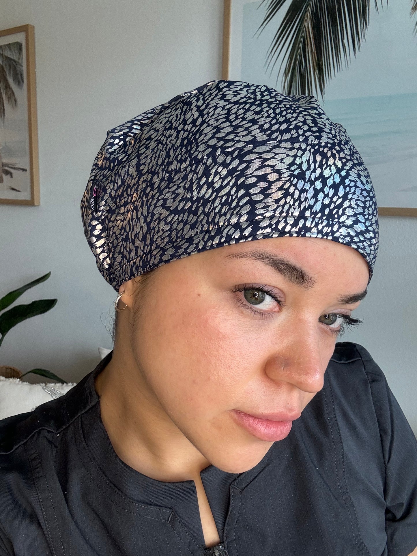 Scrub Hat - Blue Print Glow