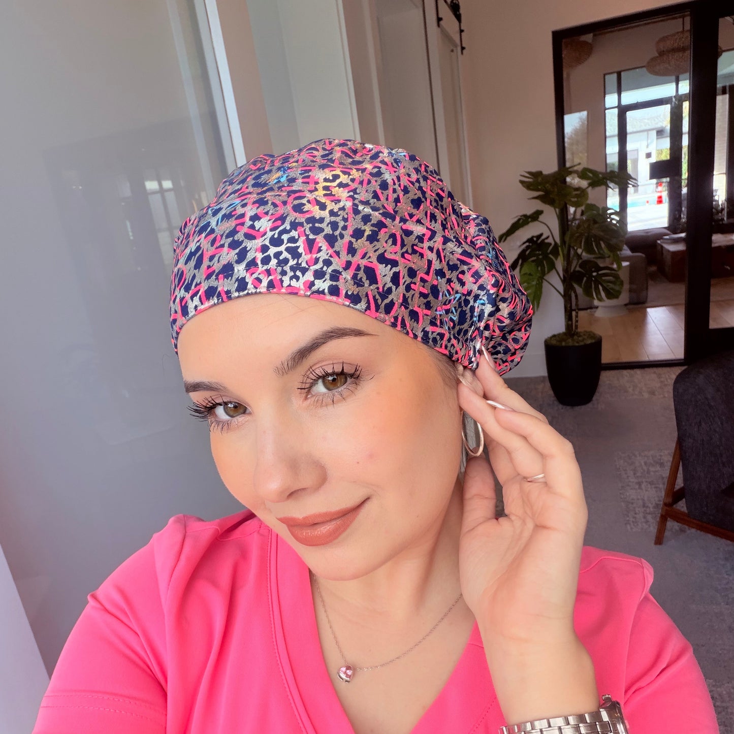 Scrub Hat - Letter Glow