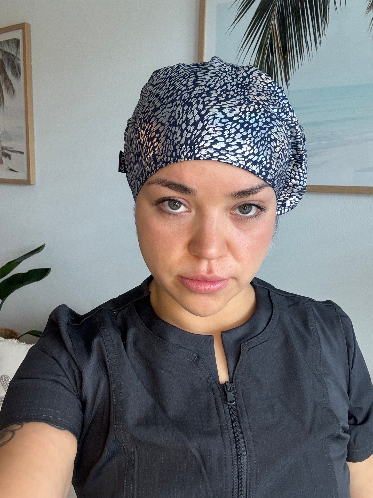 Scrub Hat - Blue Print Glow