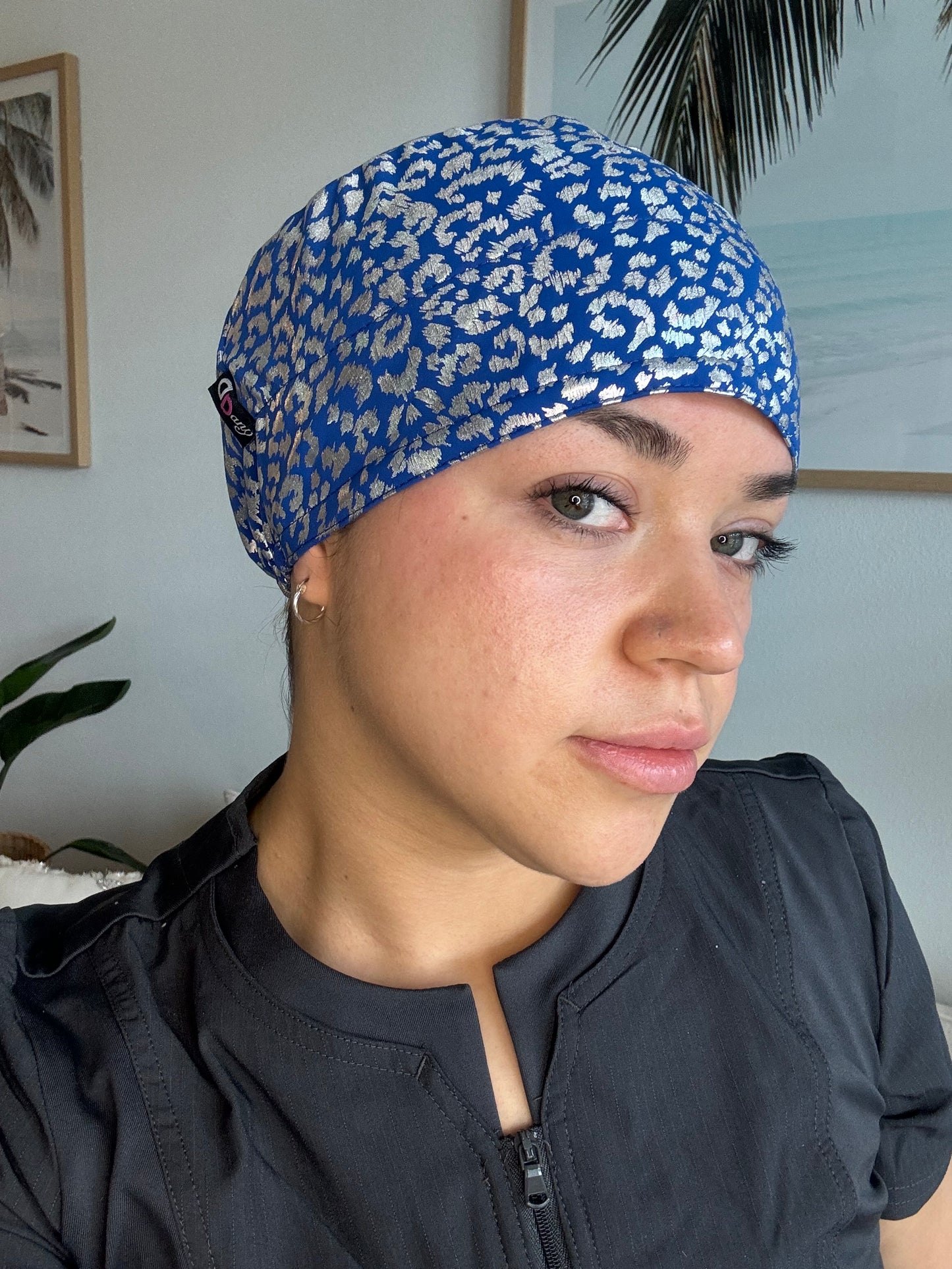 Scrub Hat - Royal Print Glow
