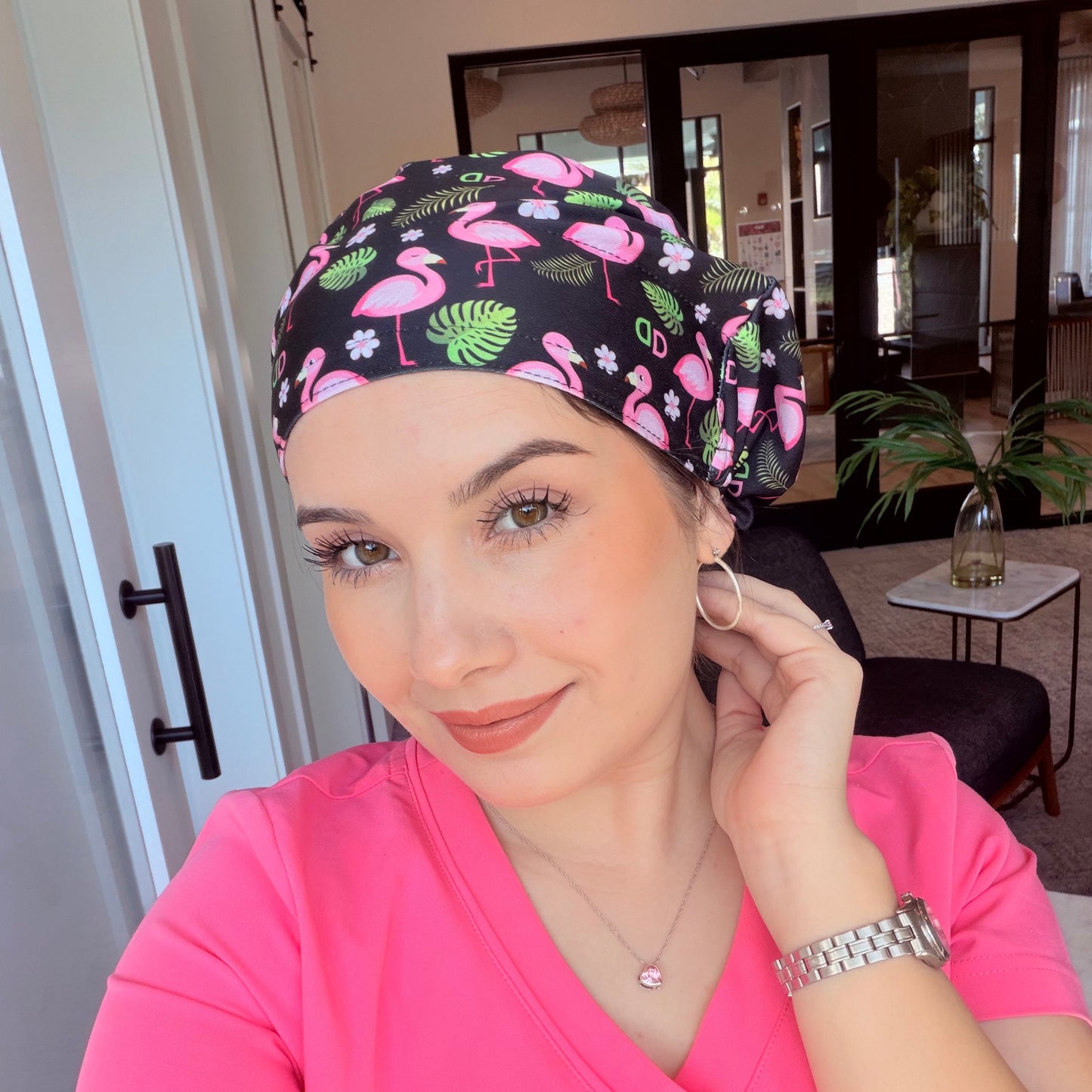 Scrub Hat - Flamingo