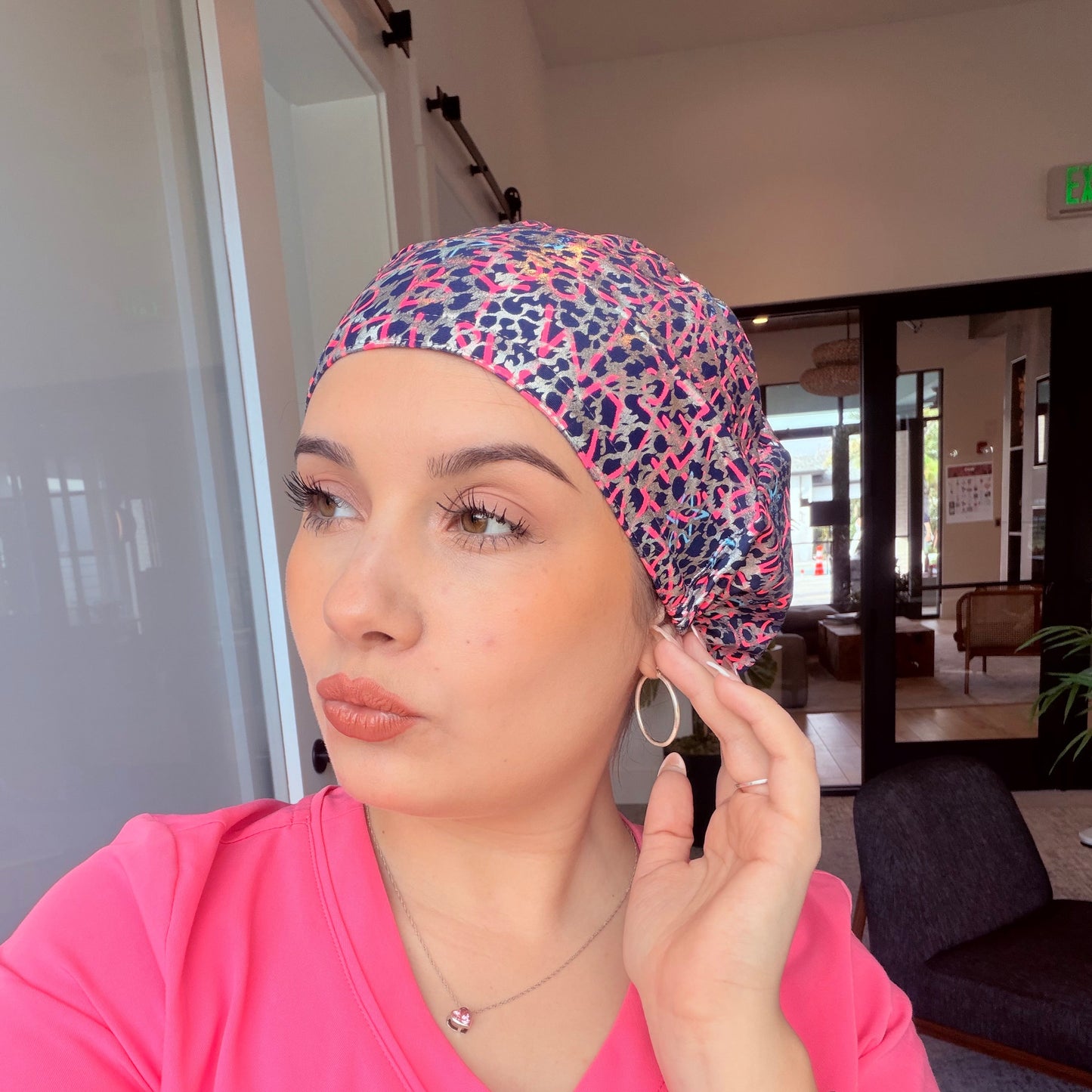 Scrub Hat - Letter Glow