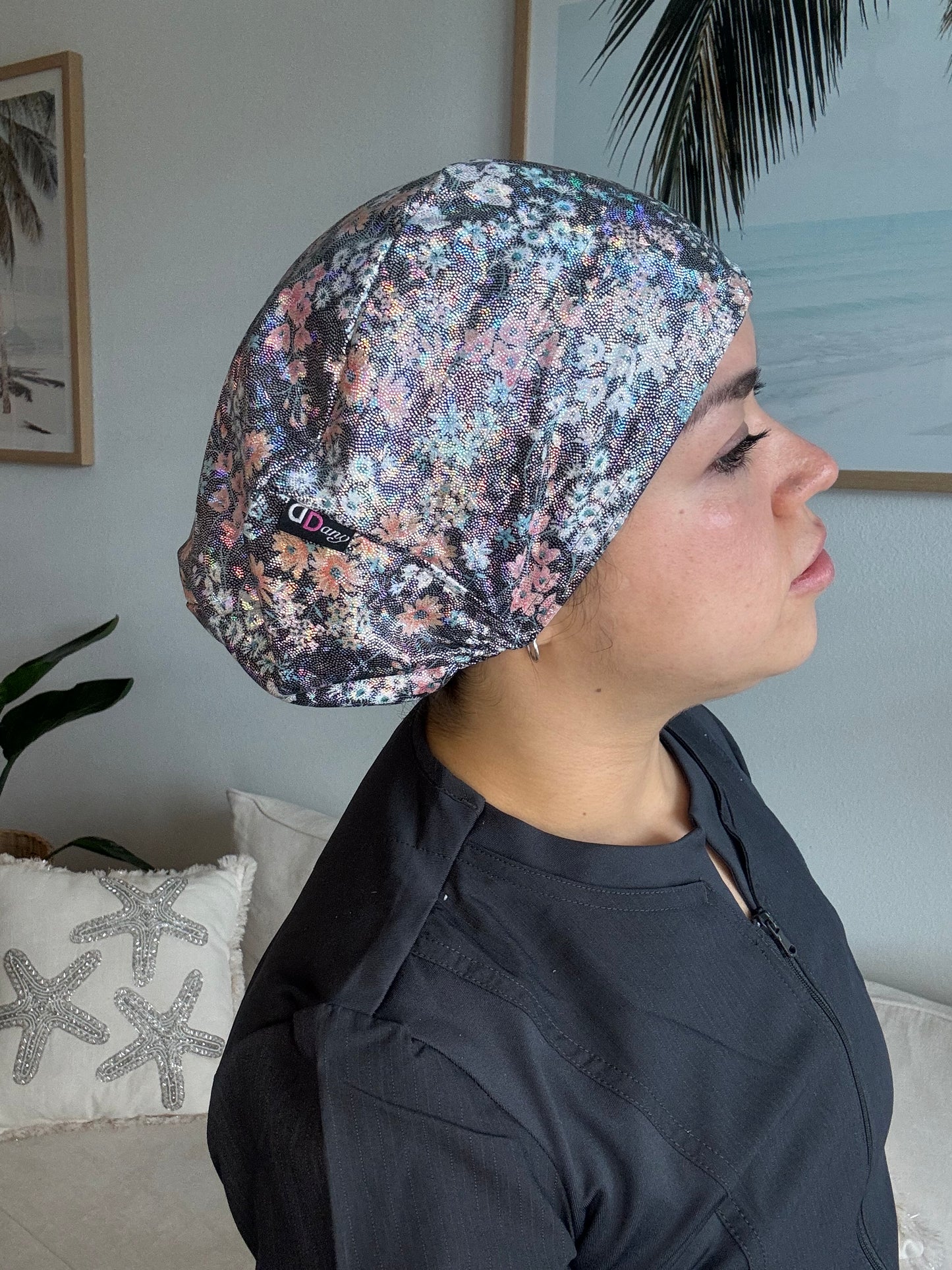 Scrub Hat - Flowers Glow
