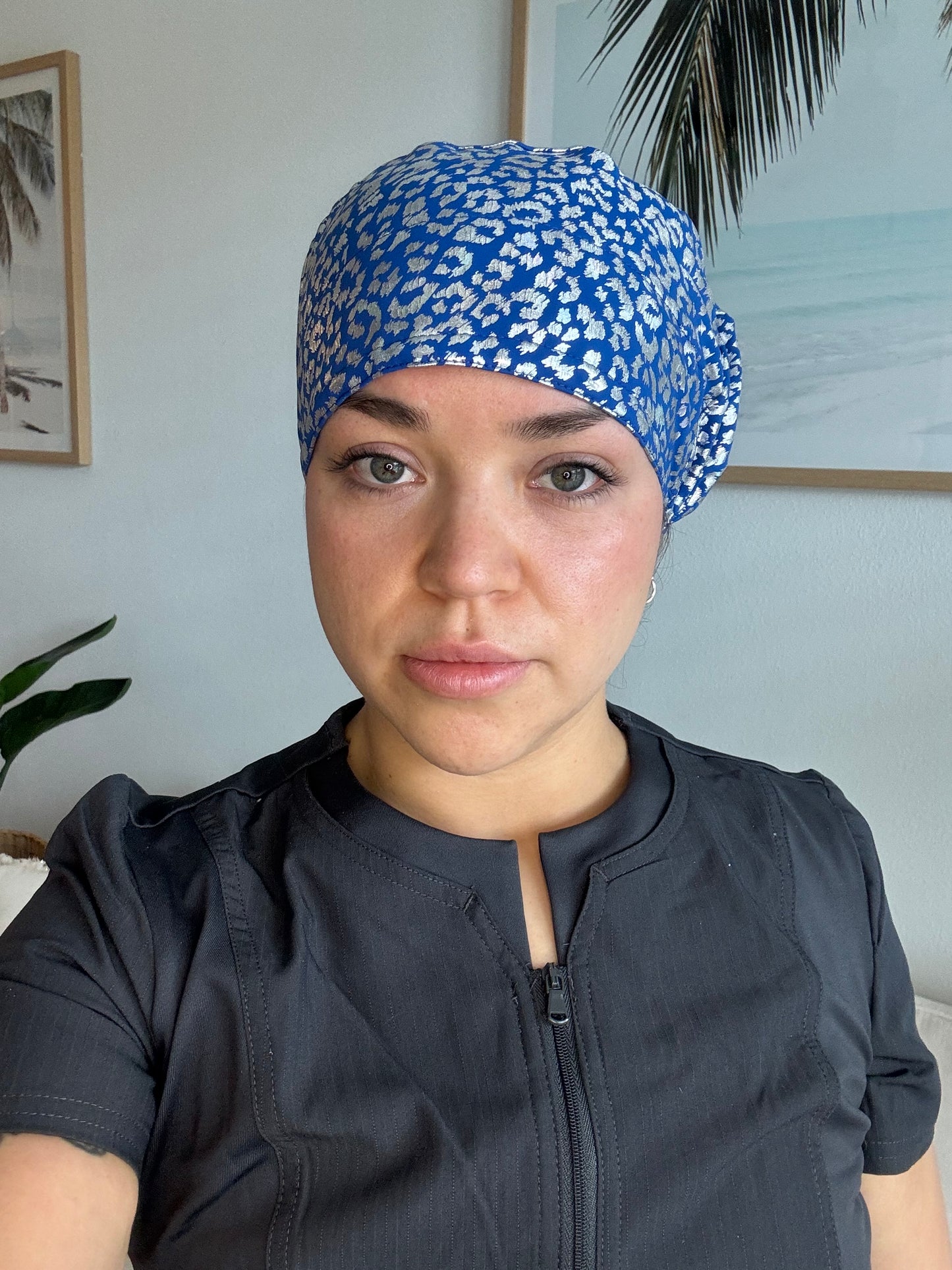 Scrub Hat - Royal Print Glow