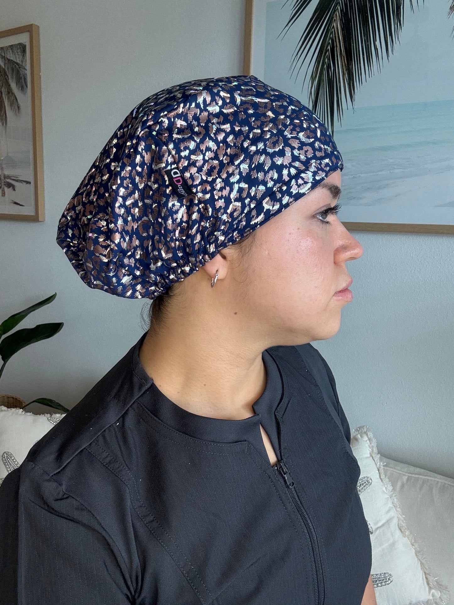 Scrub Hat - Leopard Glow