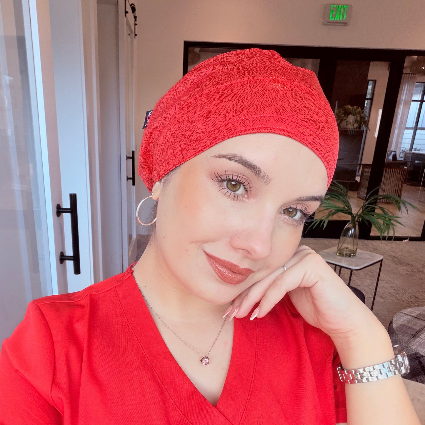 Scrub Hat - Red Glow