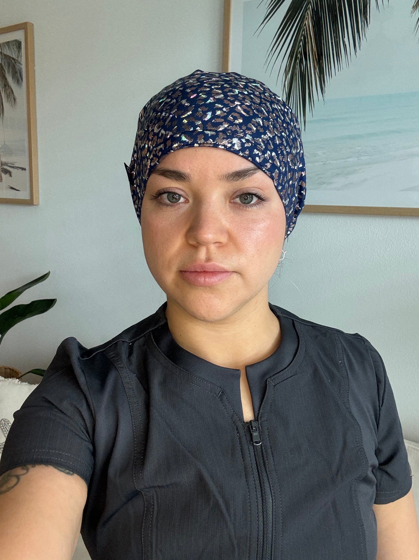 Scrub Hat - Leopard Glow
