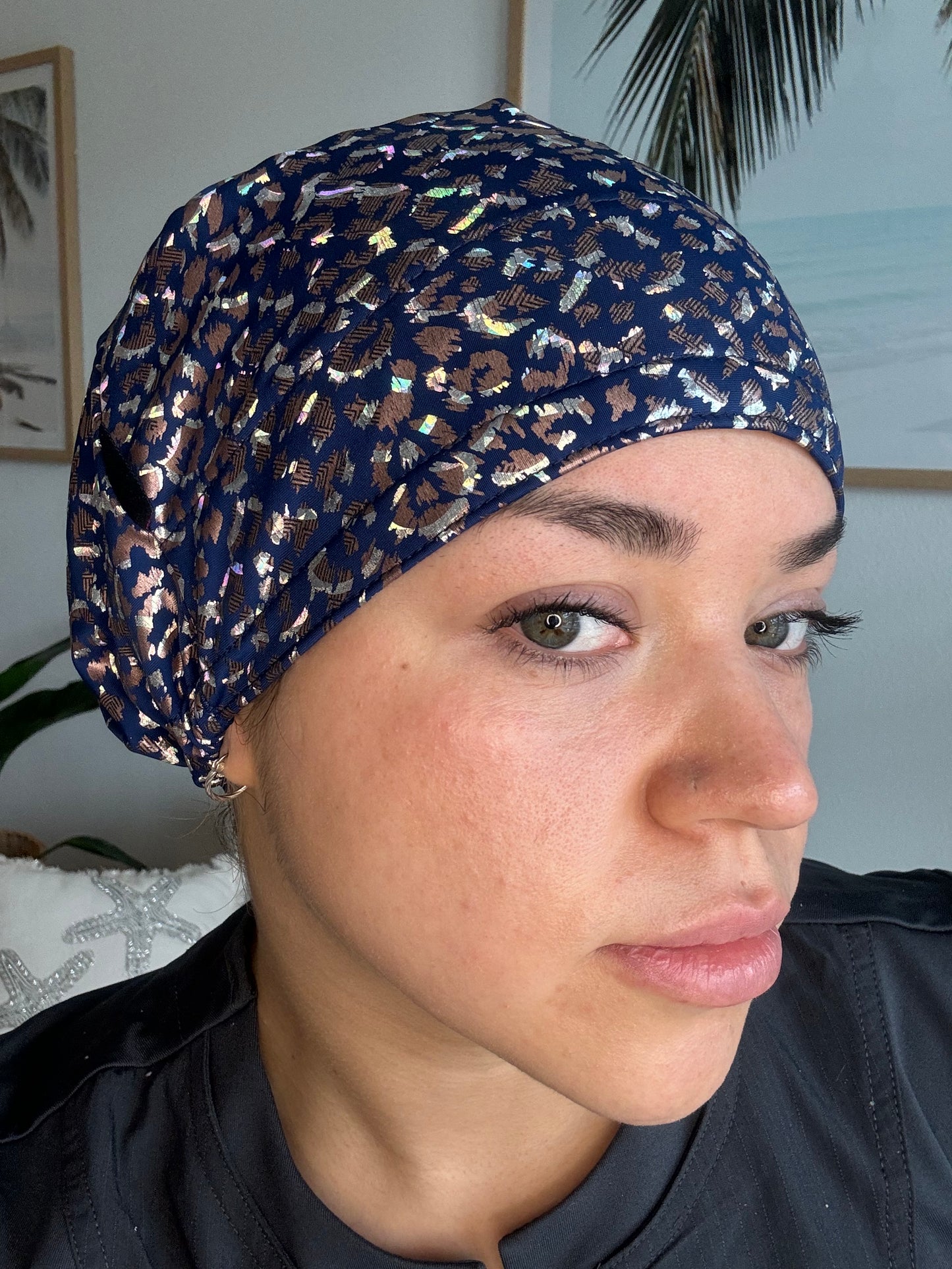 Scrub Hat - Leopard Glow