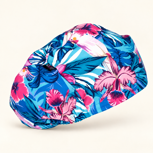 Abstract Red | Anti-Slip Scrub Cap