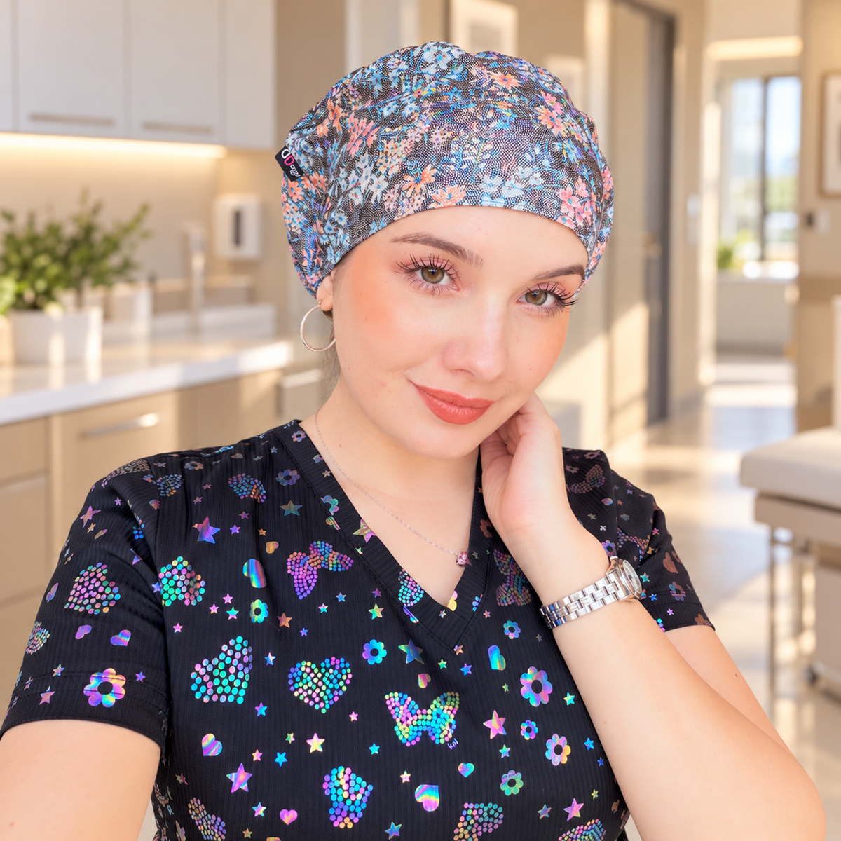 Flowers Glow | Anti-Slip Scrub Cap